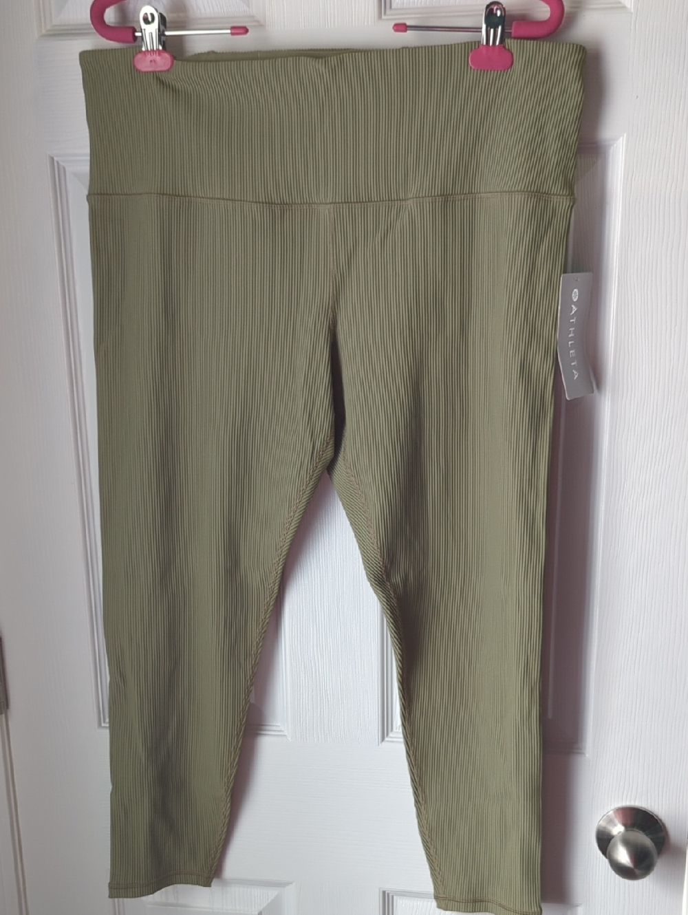 ATHLETA Eucalyptus Olive Ribbed  High-Waist Elation Leggings 2X